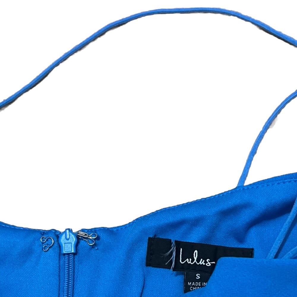 Lulus New Asymmetrical One Shoulder Shape the Night Dress in Sky Blue (Small) - Picture 3 of 3